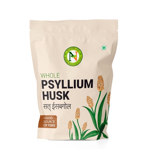 [BRSRECYZBECWEDT6] NatureVit Psyllium Whole Husk, 200g [Sat-Isabgol] [Fiber Supplement, Perfect for Keto Bread and Gluten Free Baking]