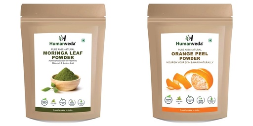 [BRSRYFQQB4HWOFLP] Moringa With Orange peel Powder Herbal Supplement Blend | Ayurvedic Herbal Mix for Daily Wellness Support | Natural Plant Based for Men & Women Pack of 2