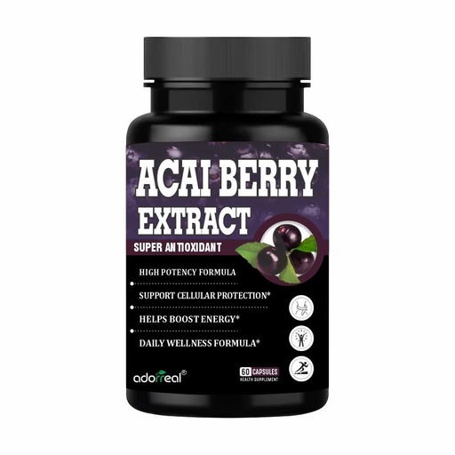 [BRSRGGIODIOQ22AV] Acai Berry Extract Capsules | Dietary Supplement | 60 Capsules