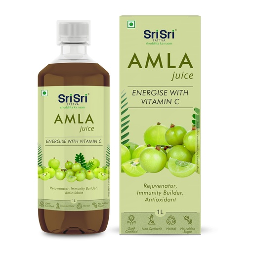 [BRSWGAATB4BQ2CAZ] Sri Sri Tattva Shuddhta Ka Naam | Amla Juice | Herbal & Pure | Rich in Vitamin C | Naturally boosts Immunity | 1 L (Pack of 1)