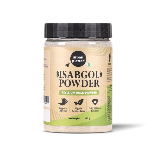 [BRSRYZY3BN4BEHL2] Urban Platter Isabgol Powder, 250g (Finely Milled Psyllium Husk, Rich in Dietary Fibre, Supports Digestive Health, Nature's Soluble Fibre)