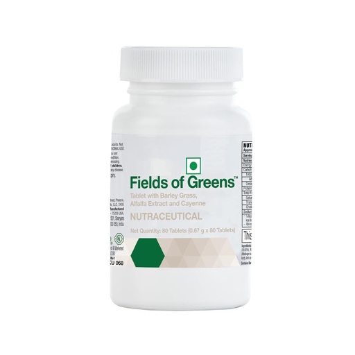 [BRSRGCT6AUARAHTZ] Fields of Greens Dietary Supplement, Barley Grass, Wheat Grass and Alfalfa with Cayenne, 80 Tablets (Pack of 1)