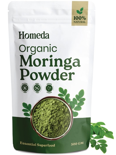 [BRSW2GTYOJ4BEAL5] Shudh Online Moringa Leaves Powder Organic, Murungai Leaf powder (500 Grams), Munagaku, Muringayila, Moringo, Morigana, Muringa for hair growth, weight loss, face, tea
