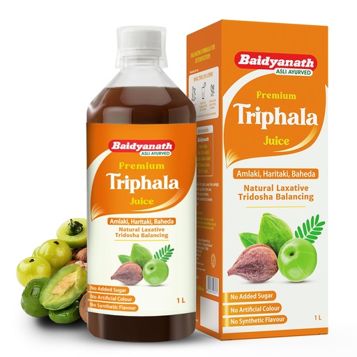 [BRSRACT7C4OQIGY4] Baidyanath Asli Ayurved Premium Triphala Juice - 1L | 100% Ayurvedic Formula | Supports Gut Health & Digestion | Helps with Constipation & Digestive Comfort