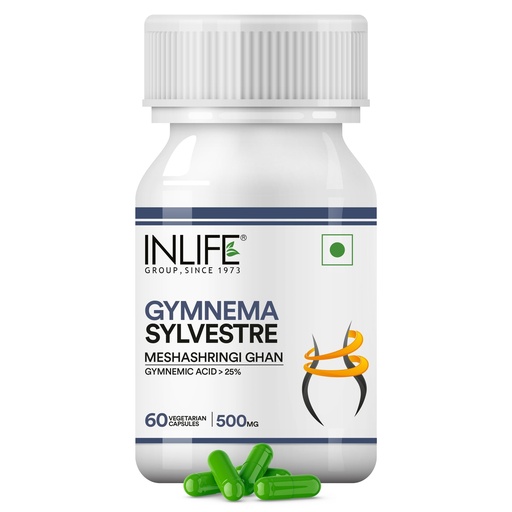 [BRSWIAQPC55GIETE] INLIFE Gymnema Sylvestre Supplement 500mg, Gurmar, 60 Veg Caps