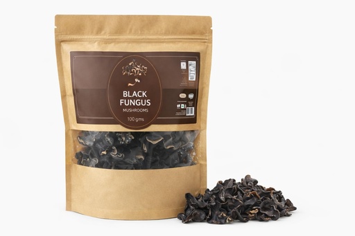 [BRSWGBA7OQARADL2] Food Library The Magic Of Nature Dried Black Fungus Mushrooms, 100g | Premium Edible Mushrooms for Soups, Stir-Fries & Asian Cooking