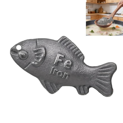 [BRSRYYIZPNYQI2TV] Fish for Iron Deficiency, Natural Supplement for Cooking, Supports Daily Nutrition for Pregnant Women and Athletes, High-Purity Cast Cooking Tool
