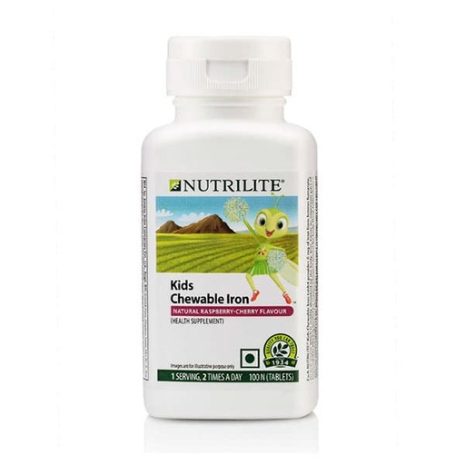 [BRSWKGQLAECGM2A5] Amway Nutrilite Kids Chewable Iron Tablets - 100 Numbers