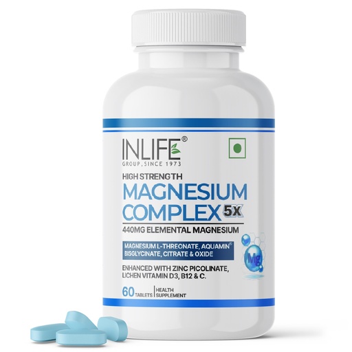 [BRSREBA5OQBQM3Q2] INLIFE 5X Magnesium Complex with L-Threonate, 2000mg, 60 Tablets