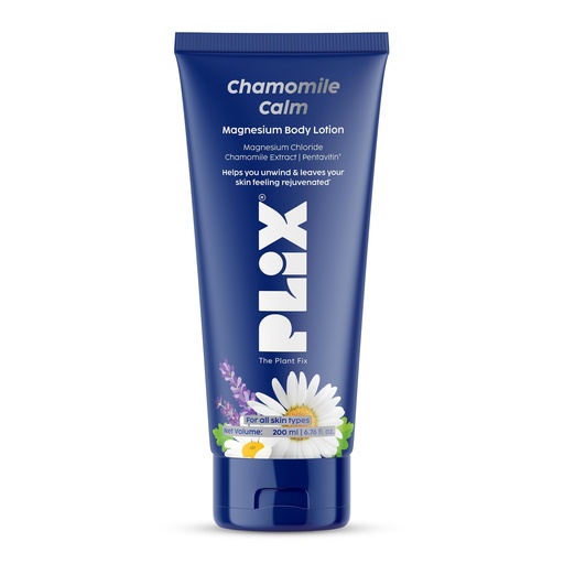 [BRSRGBQ3O4JRO3LZ] PLIX - THE PLANT FIX Chamomile Calm Magnesium Body Lotion | 10% Magnesium Chloride | Chamomile Extract | Lavender Oil | Helps Relax Tired Muscles | For Men & Women