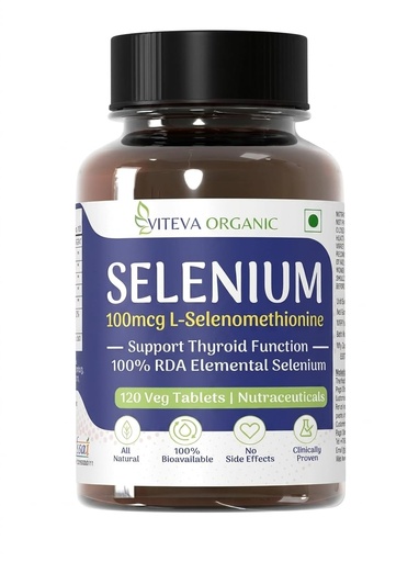 [BRSRGFL5CQOWYAA4] Selenium Contains 100mcg L Selenomethionine, 120 Veg Tablets | Immune Support, Thyroid, Prostate and Heart Health & Superior Absorption | Non-GMO