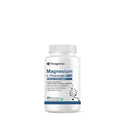 [BRSRMH35PN4BE2Y4] Trexgenics Magnesium L Threonate Cognitive Function & Brain Health Support (90 Veg. Capsules)