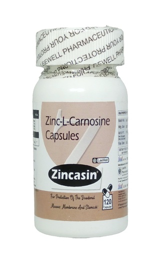 [BRSW2YANBFYAEADX] Zincasin (LeeWell) Pure Zinc Carnosine, 120 Vegetarian Capsules