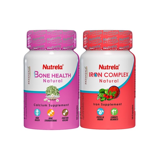 [BRSRAYYQBENQMC3L] Nutrela Combo Bone Health &Iron Capsule