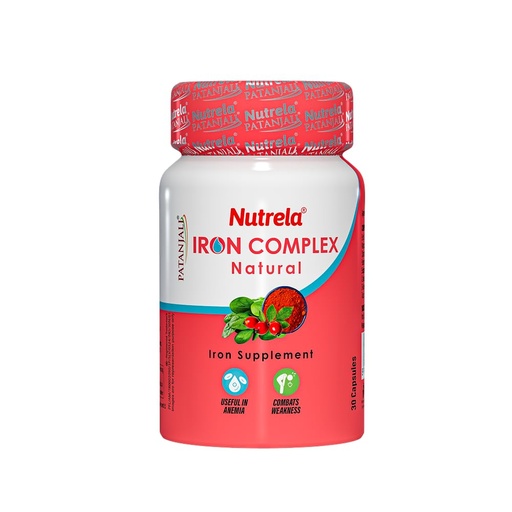 [BRSROGIBDEDRGAY4] Nutrela Iron Complex- Vegetarian Natural Capsules