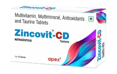 [BRSRAFQYAQJWO2TD] Apex Zincovit-CD Nutraceutical Tablets - 10s, 2 boxes