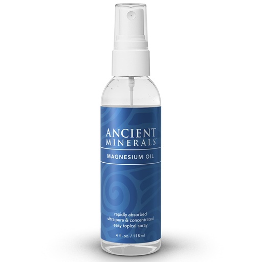 [BRSWECQRBV6QAYAV] Ancient Minerals Magnesium Oil Spray 4 oz. -Pure Genuine Zechstein Magnesium Chloride Supplement - Best Topical Skin Application for Dermal Absorption