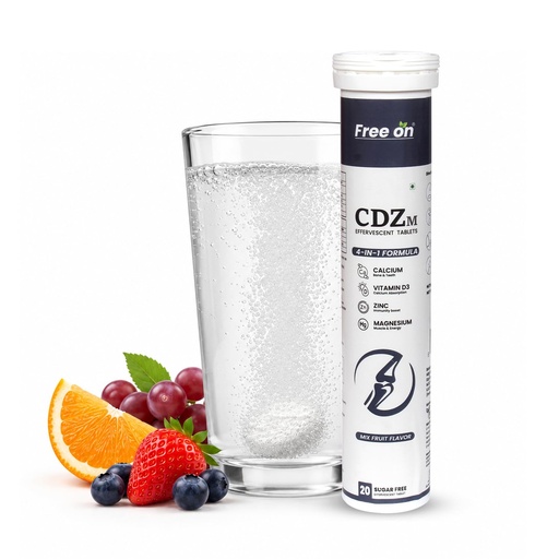 [BRSRYZL5CACROYDL] Free On CDZM Calcium Magnesium Zinc Vit D3 Effervescent Tablets, 20 Count
