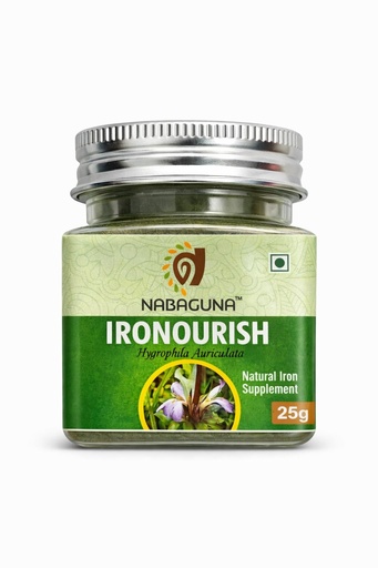 [BRSRGAL6AF6RMAA4] Ironourish Natural Iron Supplement | Kulekhara (Hygrophila Auriculata) Herbal Powder | Supports Hemoglobin, Immunity & Digestion | Ayurvedic Iron (Fe) Supplement | 25g - Pack of 1