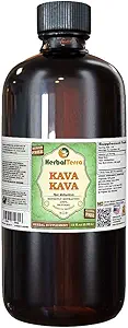 [BRSWGBQKBEARM33F] Kava Kava (Piper Methysticum) Glycerite, Dried Root Alcohol-Free Liquid Extract (Brand Name: HerbalTerra, Proudly Made in USA) 32 fl.oz (0.95 l)
