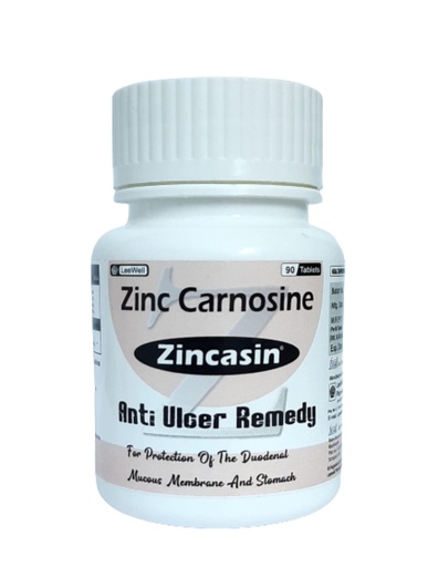 [BRSROYYOCIHQIAA4] Zincasin (LeeWell) Zinc Carnosine Tablets, 90 Tablets