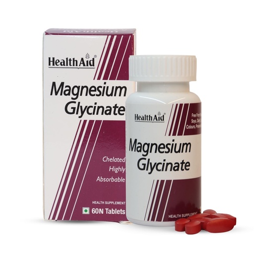 [BRSROCQNBUMQ4F3F] HealthAid Chelated Magnesium Glycinate with Zinc (1682 mg) – Magnesium Supplement for Muscle Recovery, Sleep Support, Cramps Relief & Nerve Health | Promotes Brain Health – 60 Veg Tablets