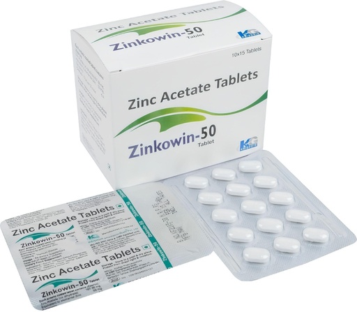 [BRSRY2QTOQIWGHY4] Zinkowin Zinc Acetate 50 mg (150 Veg-Tablets) For Zinc deficiency, immunity metabolism digestion, enhanced Immune Support, Nutrient Absorption & Overall Wellness. zinc supplements (10 x 15 Tablets)
