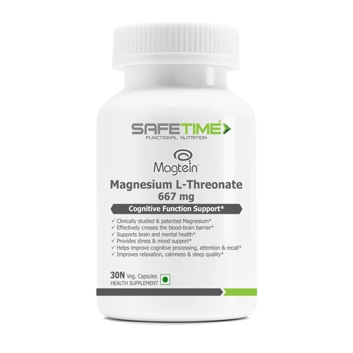 [BRSRAZAQPJ5WGCIV] FUNCTIONAL NUTRITION Magtein Magnesium L Threonate Cognitive Function & Brain Health Support (30 Veg. Capsules) (Pack of 1)