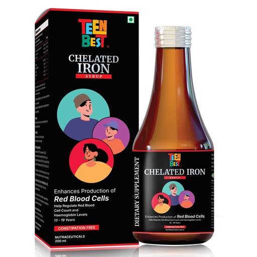 [BRSRYEIHBV5BGCD6] Healthbest Teens Chelated Iron Syrup, Zinc & Folic Acid 200 ml