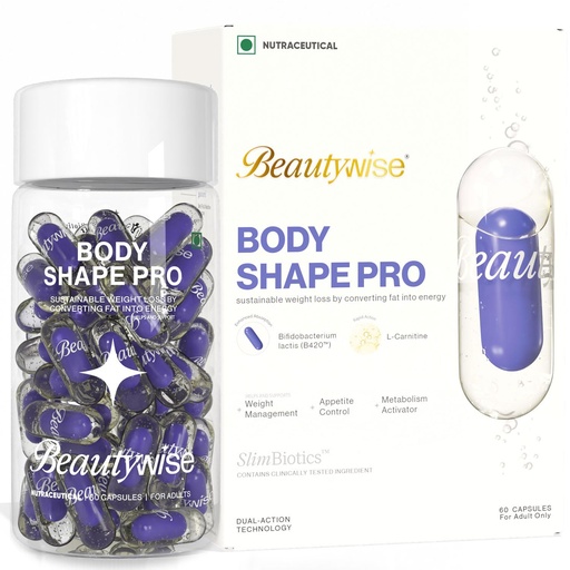 [BRSRAAITDIHGOFYU] Beautywise Dual Action Body Shape | Weight Management | Helps Convert Fat into Energy Supplement for Men & Women (60 Capsules)