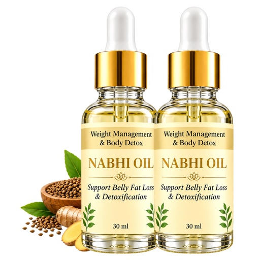 [BRSRYGQPAV4GG3I6] Nabhi Oil for Weight Management & Body Detox 30ml | Ayurvedic Herbal Belly Button Oil | Supports Digestive Wellness, Metabolism Balance, Relaxation & Daily Self-Care for Men & Women, 30 ML, PACK 2