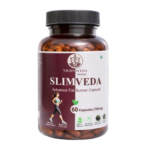 [BRSRYZIEA4CGYF35] VIGHNAVEDA Slimveda Advance Ayurvedic Weight Loss Capsules for Men & Women | Fat Burner & Appetite Control | Triphala, Ginger, Garlic & Jeera | Metabolism Support | 60 Veg Capsules