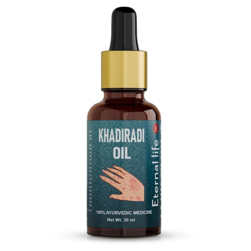 [BRSRE2QHDMNGKCTA] Eternal Life Ayurveda Khadiradi Oil for Allergy | Itching | Inflammation | Psoriasis | Eczema | Skin Purification | Natural Skincare Solution (Pack of 1, 30 ml)