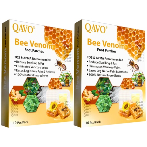 [BRSREAA3OEHGACLL] Premium Bee venom foot patch (10Patch x Pack OF 2) Detox Foot patches Pain Relief Stress Relief Detox patch Cleansing Toxin Remover Bee Venom Foot Patch Detoxify Sleep Patch for Detoxification For Men & Women Style_201