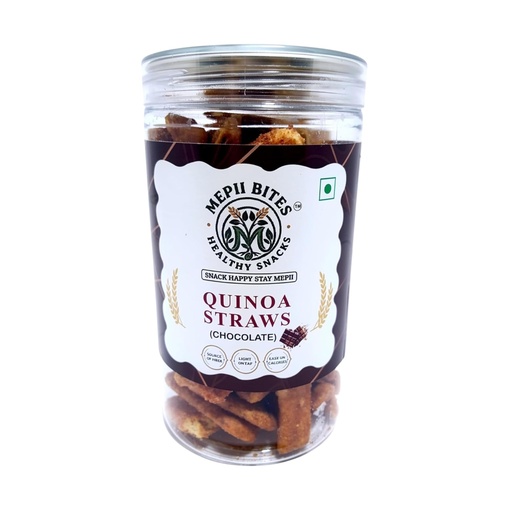 [BRSRYZLYBEIW2DYV] Mepii Bites Quinoa Straws Chocolate | Sweet Crunch Snack | 100g