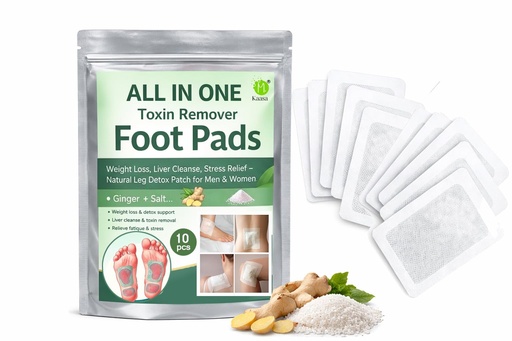 [BRSRGBQ6C54BQ2TB] Detox Foot Patches, Toxin Remover Foot Pads (10 pcs) for Weight loss, Liver Cleanse, Stress Relief – Natural Leg Herbal And Gentle Ingredient for Men & Women Ginger + Salt, ( PACK 1) Natural Ingredients for Sleep Aid Pain Relief Toxin Removal with Bamboo Vinegar
