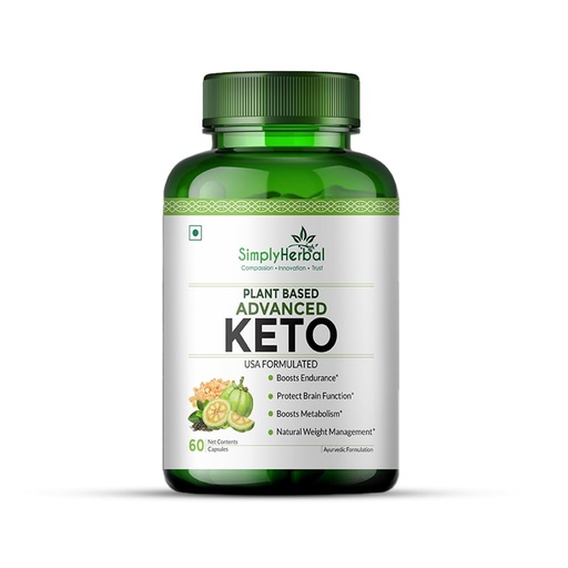 [BRSWYHQTCN4AE2D4] Simply Herbal Advanced Keto Weight Management Supplement 1000MG with Green Tea Coffee Garcinia Cambogia Extract Pills Promote Appetite Suppression and Support Metabolism for Men & Women - 60 Capsules