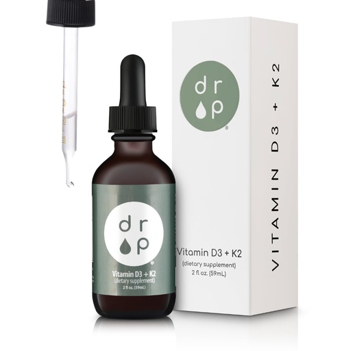 [BRSWGAARBYPW22QZ] Vitamin D3 + K2 Drops with 1000 IU of Plant Based D3 and 45 mcg of K2, 2 oz Liquid Supplement for Bone Strength, Improved Mood - No Artificial Preservatives, Unflavored, with Coconut MCT Oil
