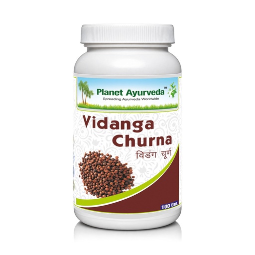 [BRSRYFL4B55BECT4] PLANET AYURVEDA VIDANGA CHURNA 100 GM | Pure Embelia Ribes | False Black Pepper Powder | Helpful in Gut Cleanse, Digestion, Skin Health & Body detoxification