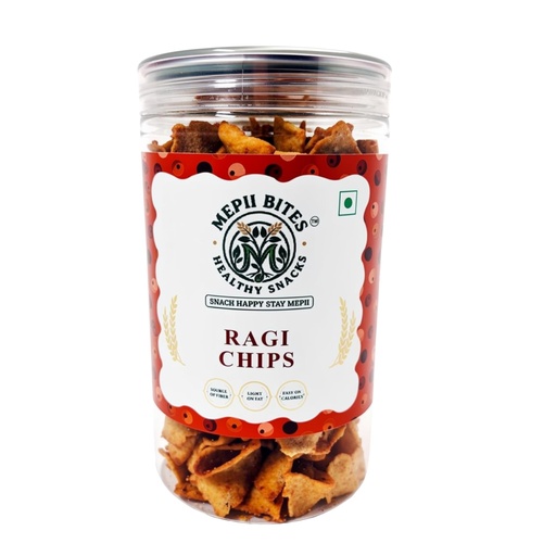 [BRSRYZLYAENBYE3P] Mepii Bites Ragi Chips | Crunchy Millet Snack High Fibre | 150g