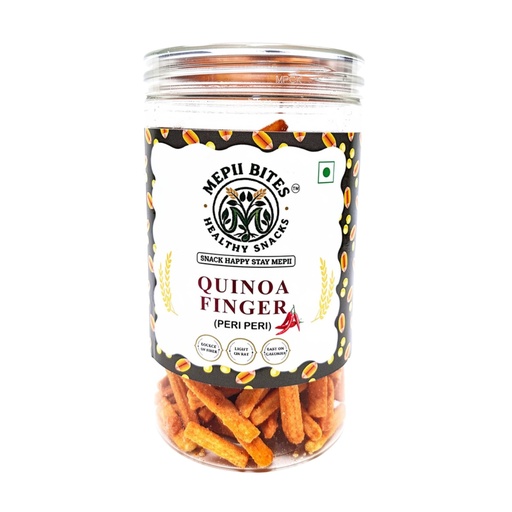 [BRSRYZLYCNYQ4YA6] Mepii Bites Quinoa Finger Peri Peri | Spicy Protein Crunch Snack | 100g