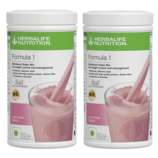 [BRSRM2T6BAHQKYLJ] Herbalife Nutrition FORMULA 1 ROSE KHEER FLAVOUR (500g) 2 PCS Nutrition Drink (2x0.5 kg, Rose Kheer Flavored)
