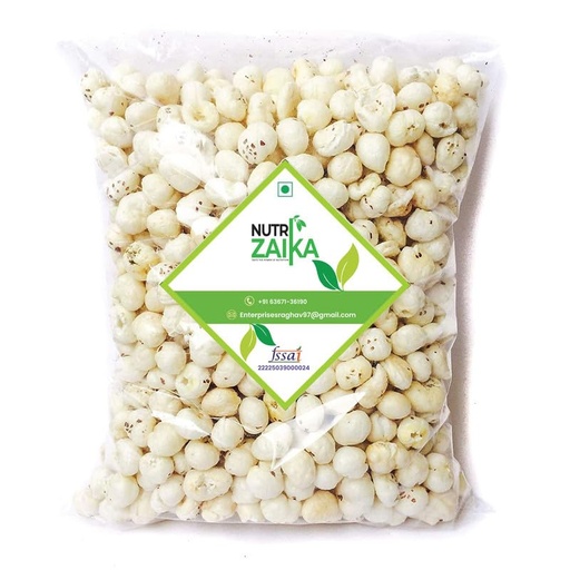 [BRSRECYRBMNBQE37] NUTRIZAIKA Premium Medium Size Phool Makhana 250 gm | Medium Size Fox Nuts/Lotus Seeds | Natural & Crunchy Makhana Fit for Fasting | High Protein & Rich in Fiber