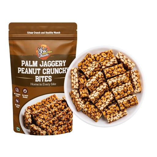 [BRSRYZICPN4GOHTV] Sri Norukku Theeni Palm Jaggery Peanut Crunchy Bites (150g) | Karupatti Peanut Snack | Traditional Sweet Crunchy Bites | No Refined Sugar | Tea Time Snack