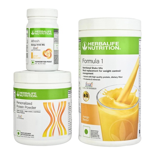 [BRSWYADQO4HGGD3B] herbalife weight loss program package- mango 500 g, protein 200 g, afresh drink 50 g (Ginger)