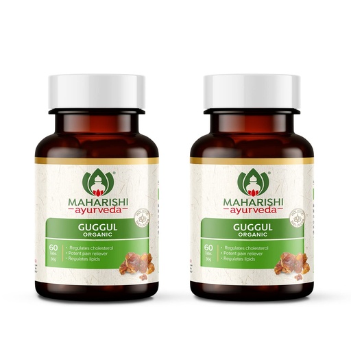 [BRSW2CT6OANRUFL4] Maharishi Ayurveda Organic Guggul-Tablets | Supports Healthy Cholesterol Levels & Digestion| Joints Detoxification| Weight Management | Antioxidant - 60 Tablets X 2 Pack (120 Tab)