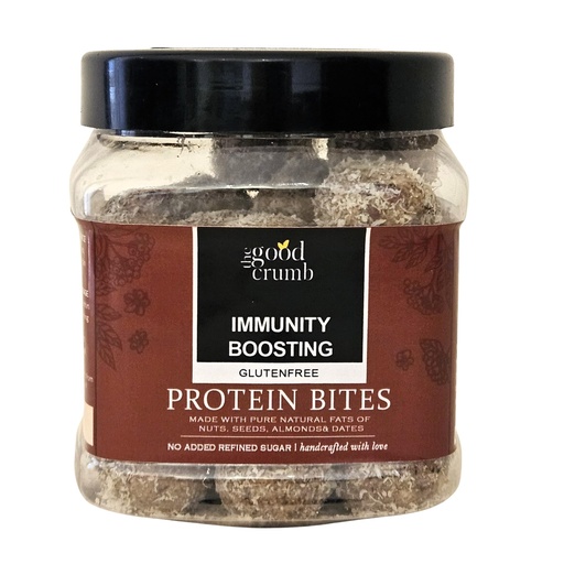 [BRSRYYI5CIFAOHLO] The Good Crumb Immunity Boosting Protein Bites I 500g I High Protein Laddoos I made with Almonds, Peanuts, Sesame, Sunflower, Pumpkin, Flaxseeds, Dates, Coconut, Jaggery & Cardamom I Gluten-free I Healthy snack