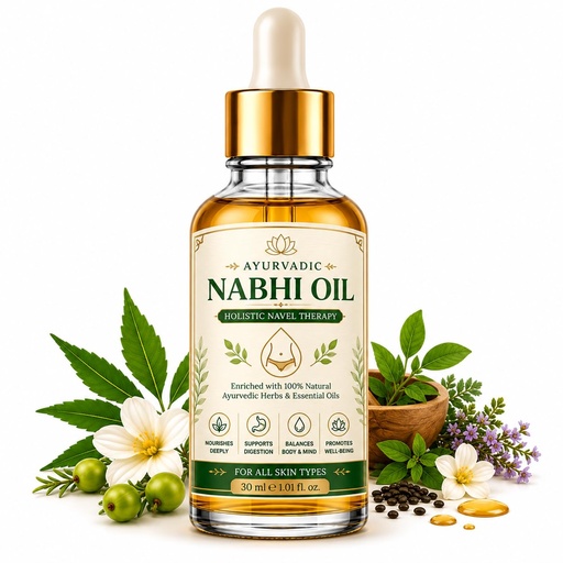 [BRSRYYYBC54GC3L3] Ayurvedic Nabhi Oil | Nadi Navel Therapy | Navel Oiling | Belly Button Oil with Natural & Herbal Formulation For Healthy Digestion, Bloating Relief, Acidity & Gut Cleanse | 30ml