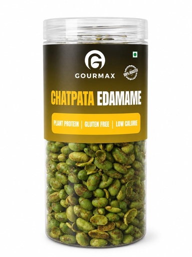 [BRSRY23QAQBREA35] Gourmax Chatpata Edamame | Roasted Edamame Snack | Plant Protein | Gluten Free | Low Calorie | Bold Indian Masala Flavour | Crunchy Ready-to-Eat Snack | 350 g