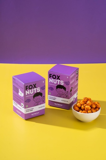 [BRSRYYI6BEHQEHLV] Nutrithy Wellness Korean BBQ Makhana (Fox Nuts) | Roasted Lotus Seeds Snack | High Fibre | Zero Trans Fat | No Added Sugar | Crunchy Korean Style Snack | 25g x 2 Pack